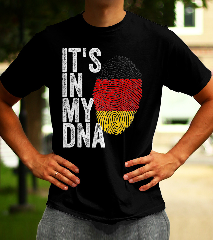 It's In My DNA Fingerprint German Flag Germany Pride T-Shirt