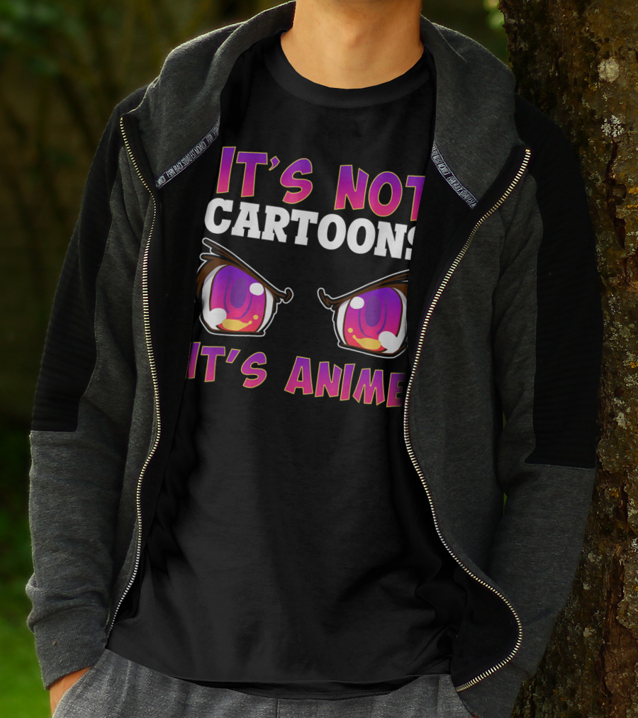 It's Not Cartoons It's Anime Kawaii Eyes Expression T-Shirt