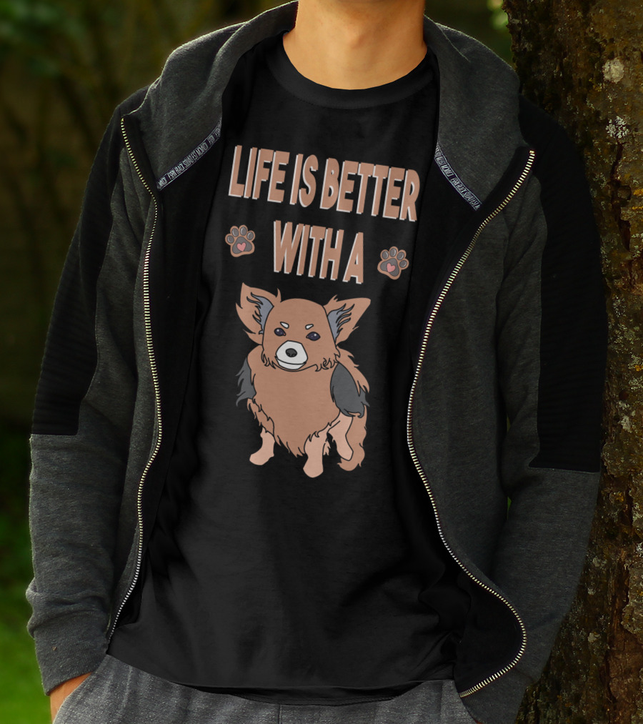Life Is Better With A Chihuahua Cool Animal T-Shirt
