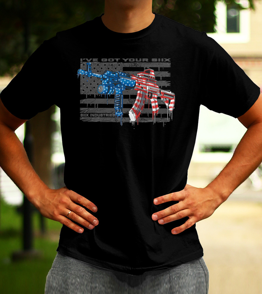 I've Got Your Six Industries American Flag Rifle T-Shirt