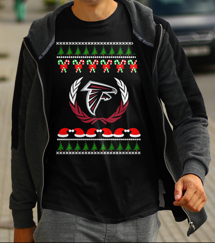 Merry Christmas Atlanta Falcons Ugly Football Team Love T-Shirt