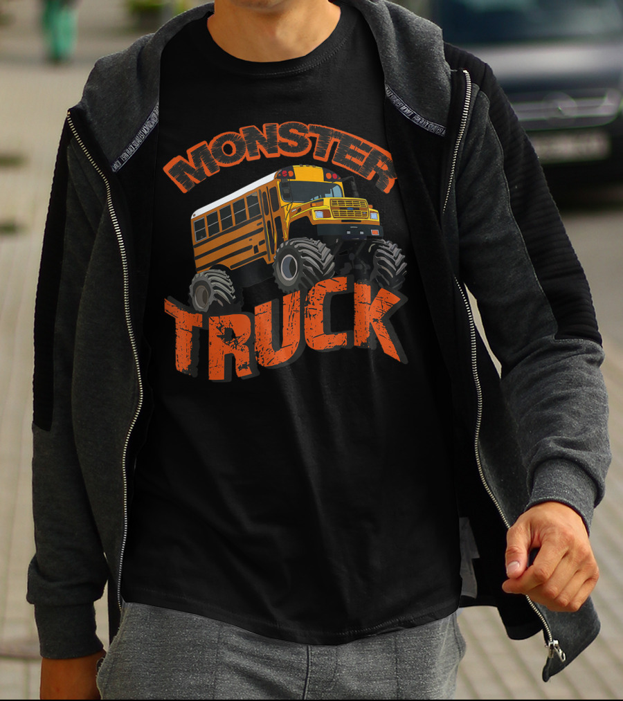 Monster Truck School Bus Motorsport Adventure T-Shirt