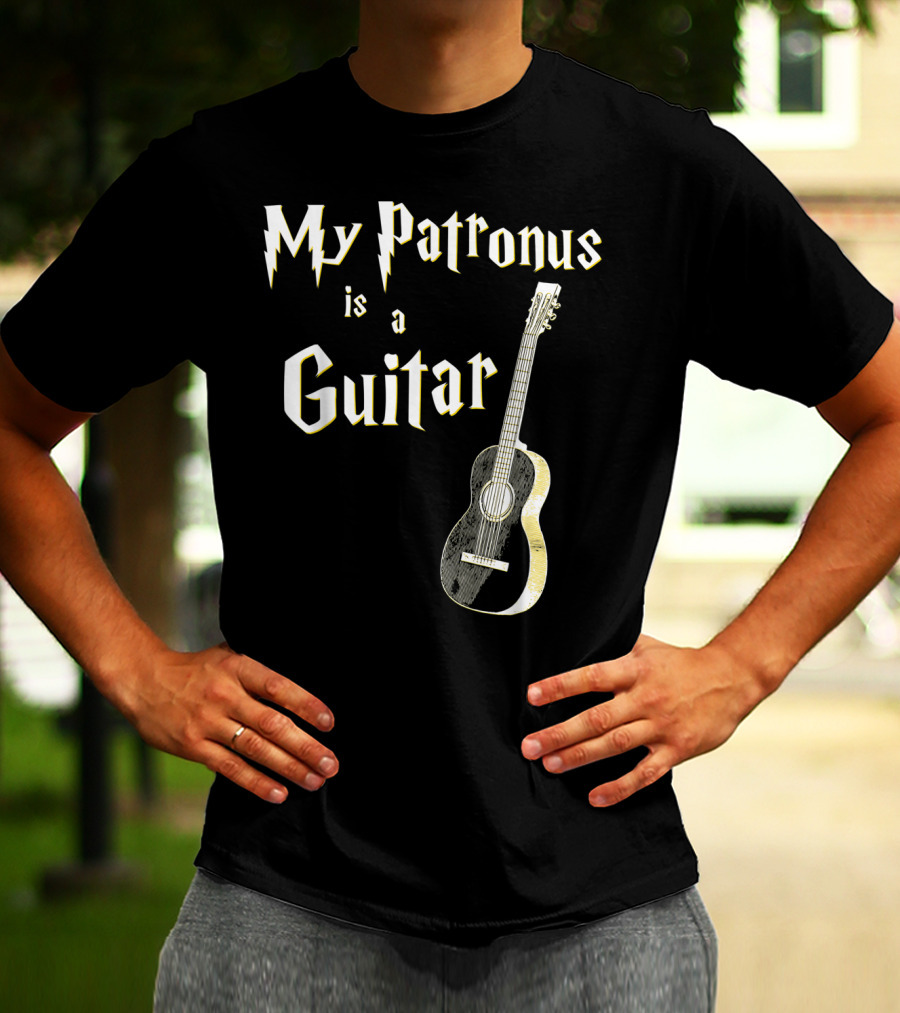 My Patronus Is A Guitar Harry Fan T-Shirt