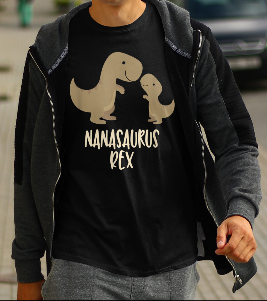Nanasaurus Rex Cute Nana Saurus Rex Family Dinosaur T-Shirt
