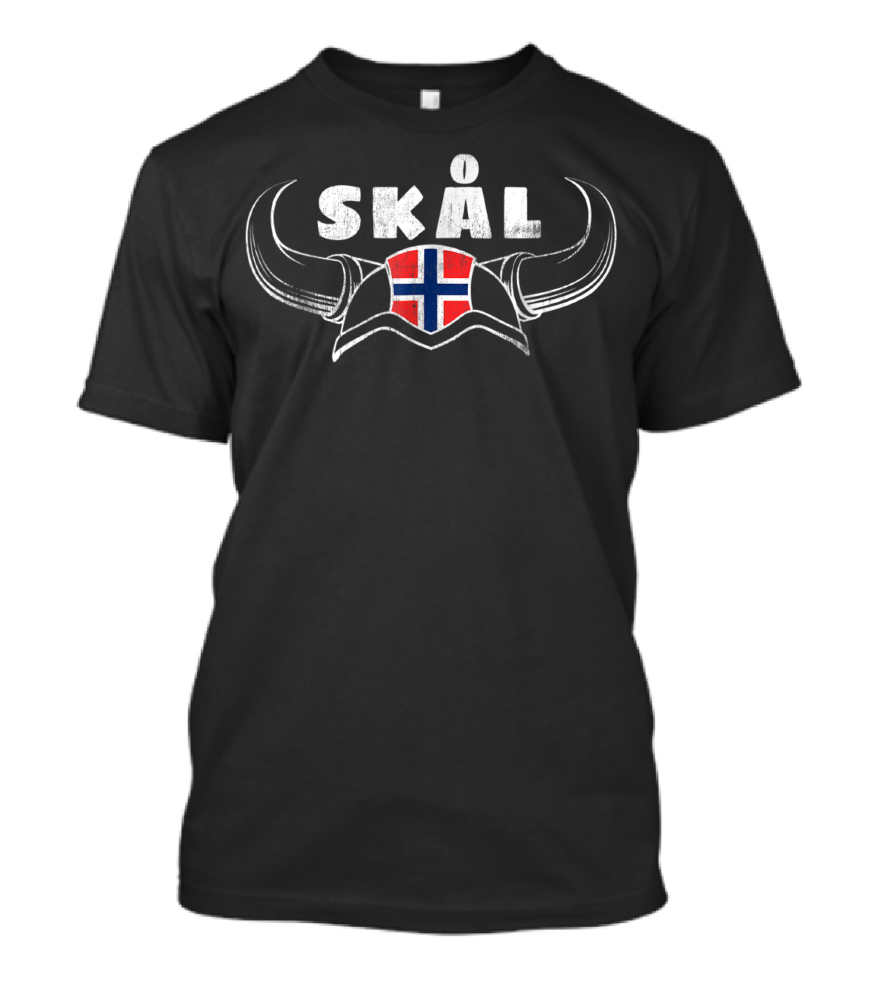 SKÅL Norwegian Viking Helmet With Flag T-Shirt