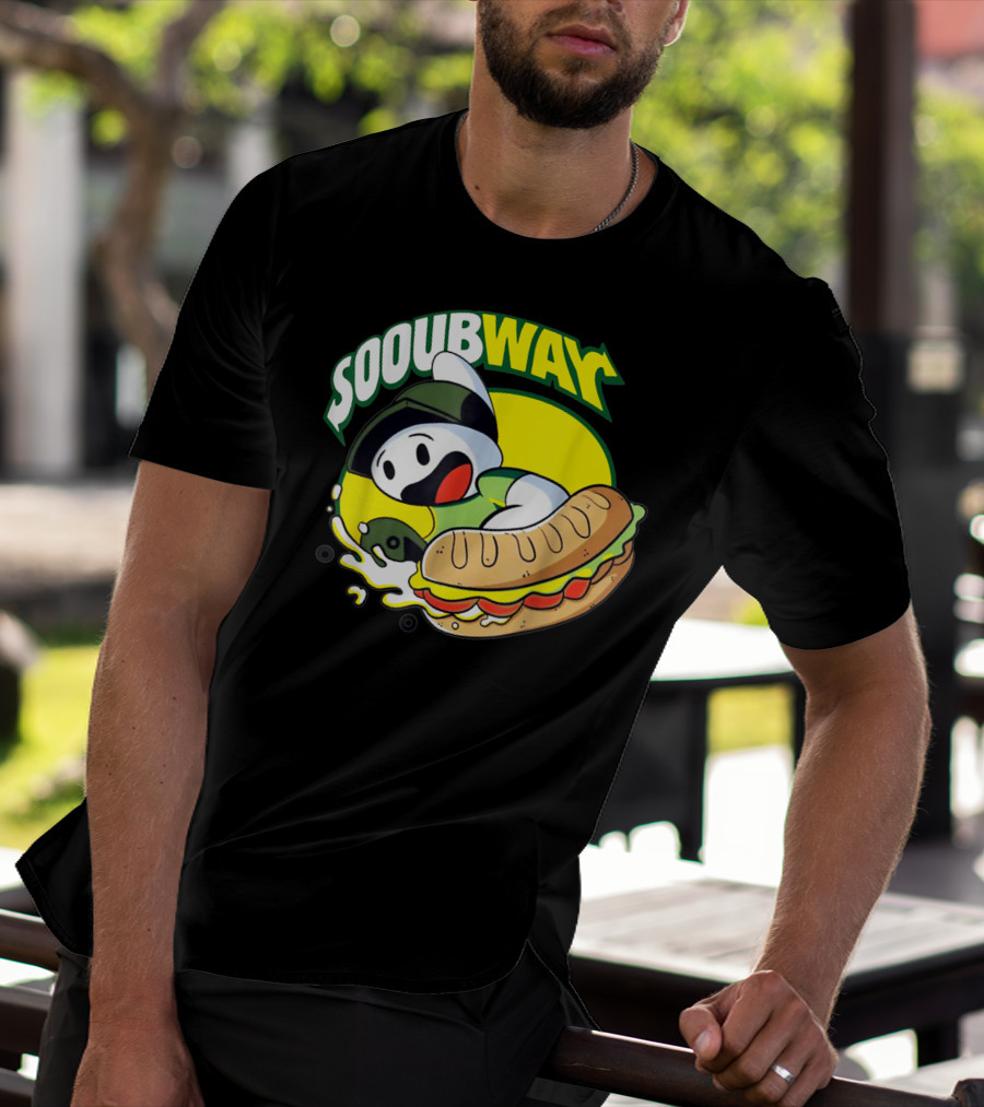 SOOUBWAY Funny Odd Ghost Sandwich Burst T-Shirt