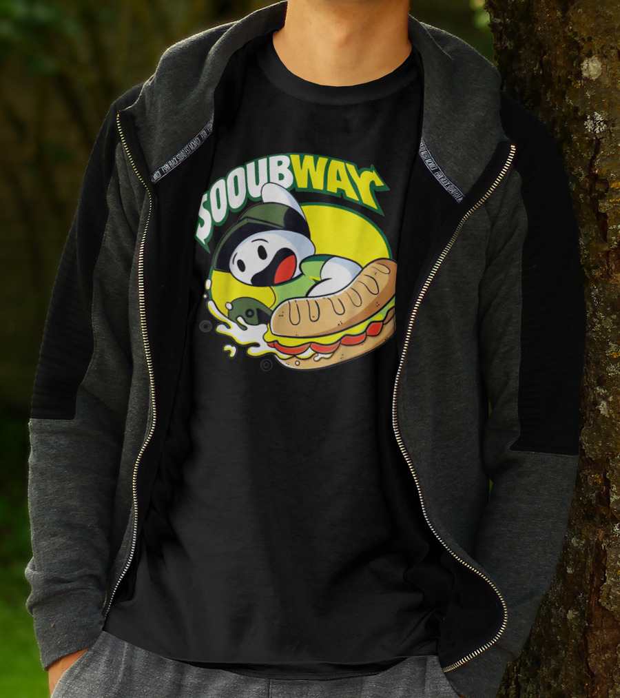 SOOUBWAY Funny Odd Ghost Sandwich Burst T-Shirt