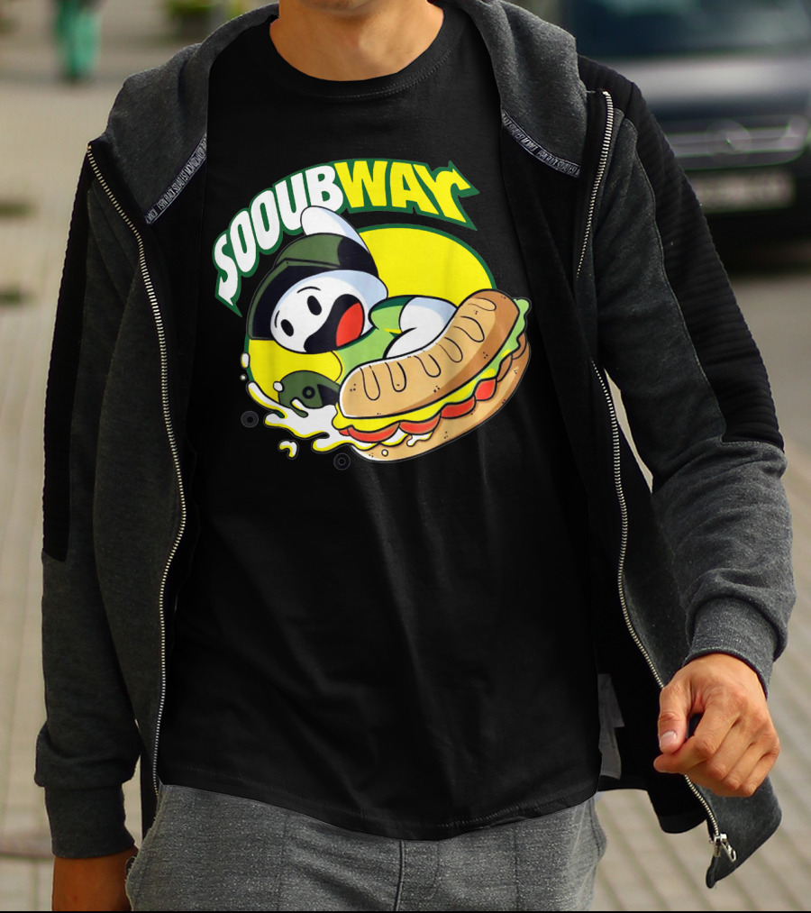 SOOUBWAY Funny Odd Ghost Sandwich Burst T-Shirt