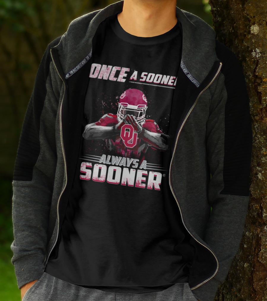 Oklahoma Sooners Once A Sooner Always A Sooner OU Football Player T-Shirt
