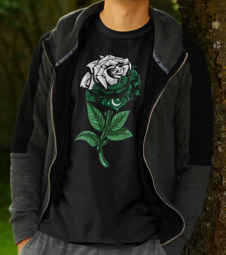 Pakistan Flag Rose T-Shirt