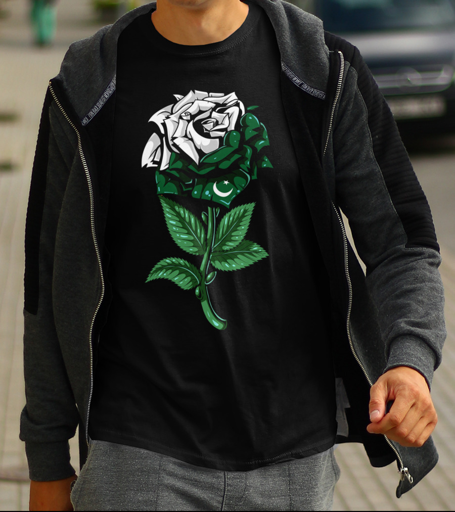 Pakistan Flag Rose T-Shirt