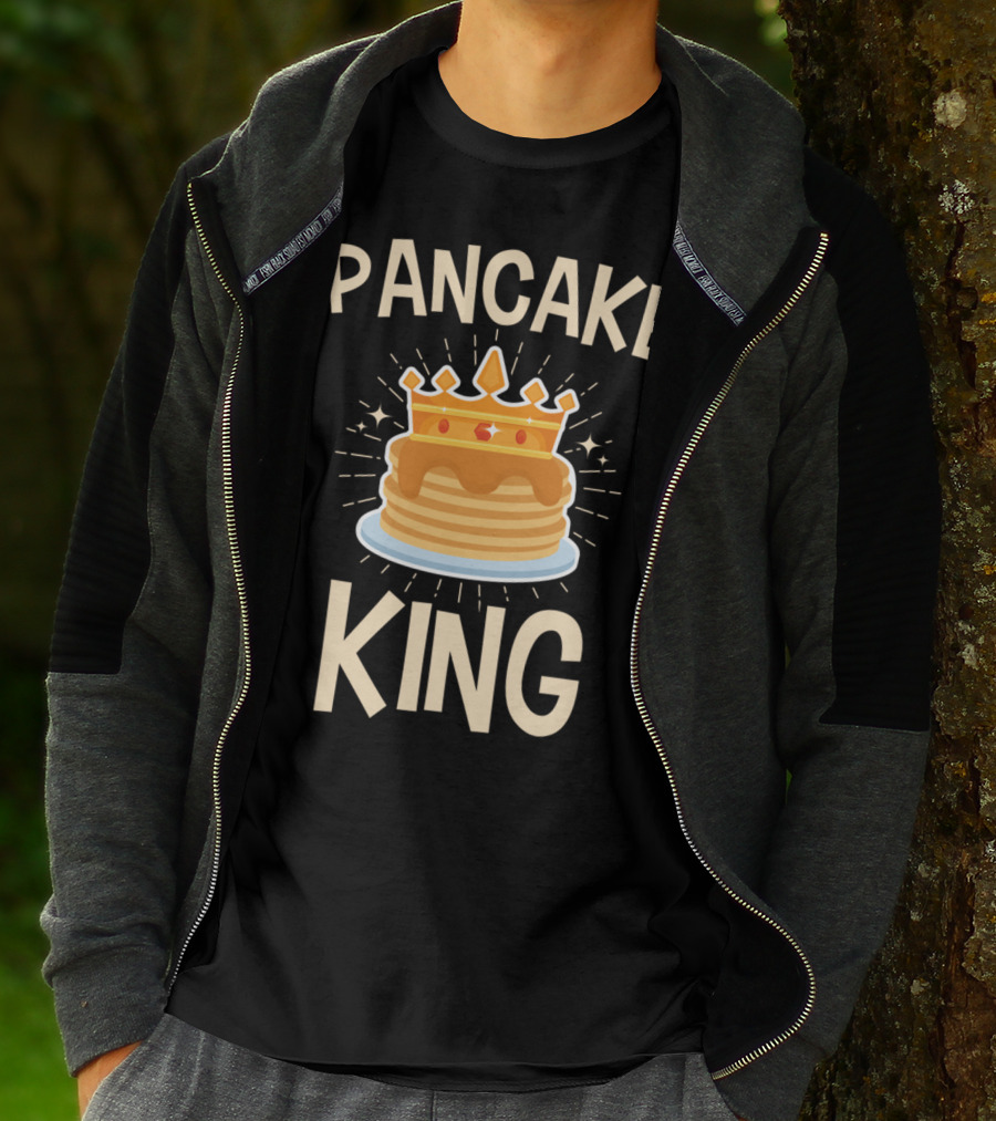 Pancake King Breakfast Stack Crown T-Shirt
