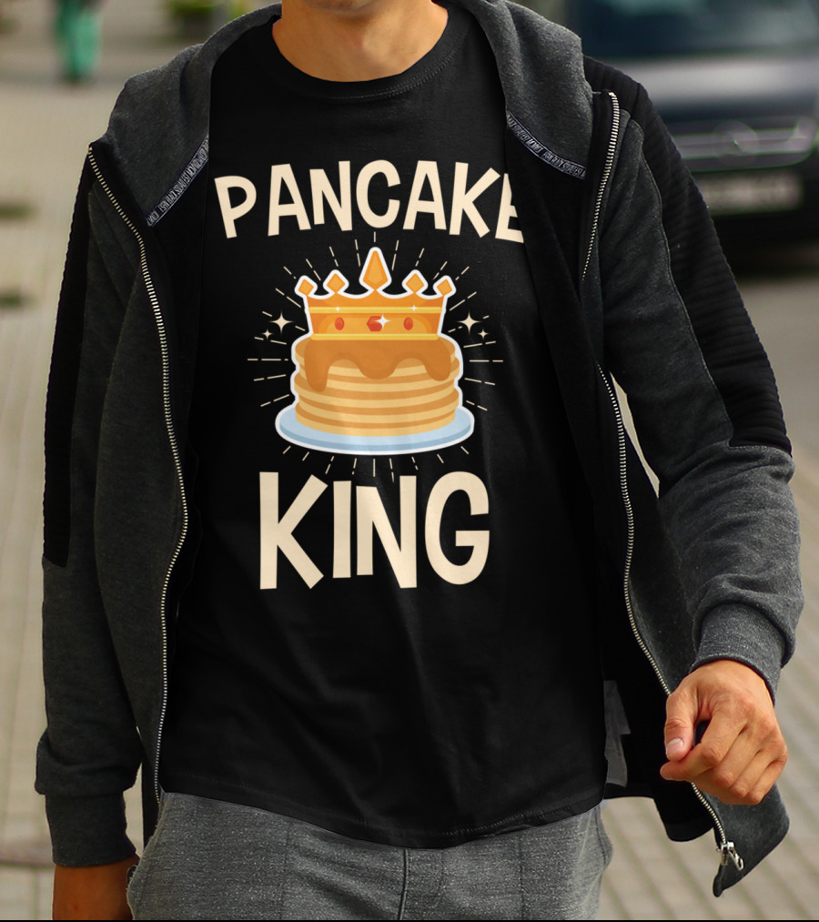 Pancake King Breakfast Stack Crown T-Shirt