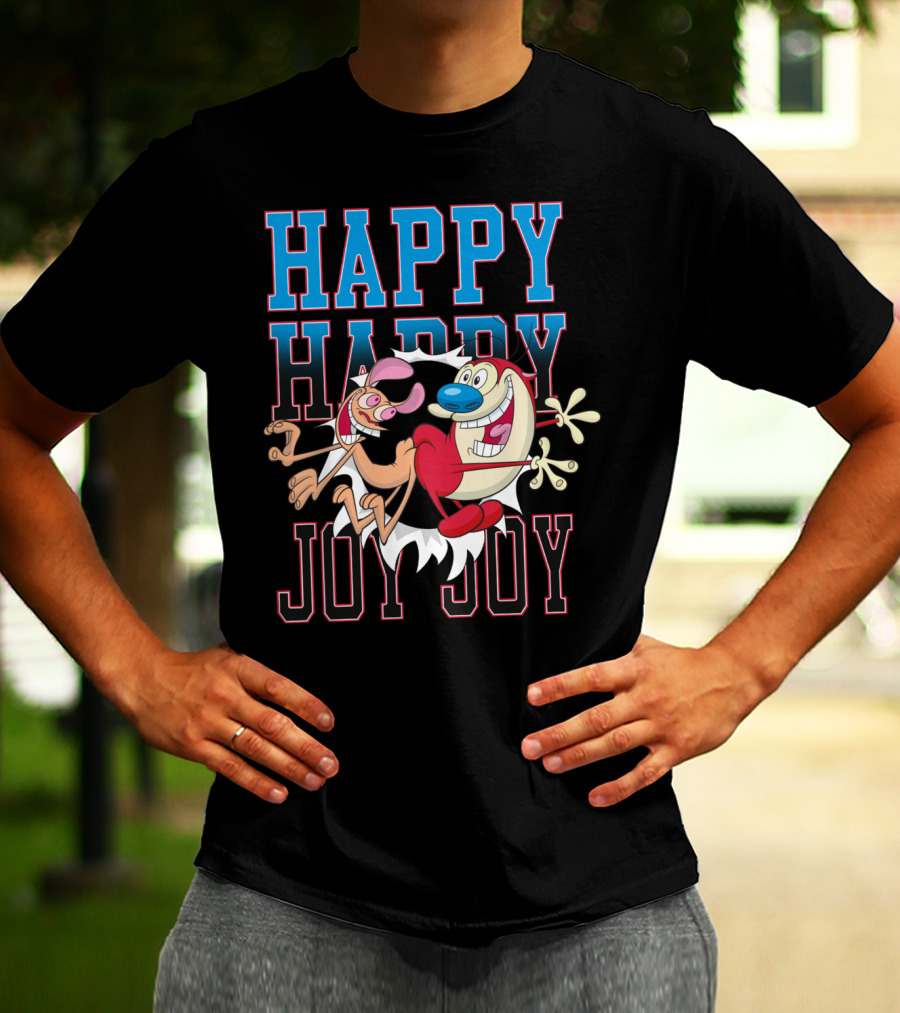 Ren And Stimpy Happy Happy Joy Joy T-Shirt