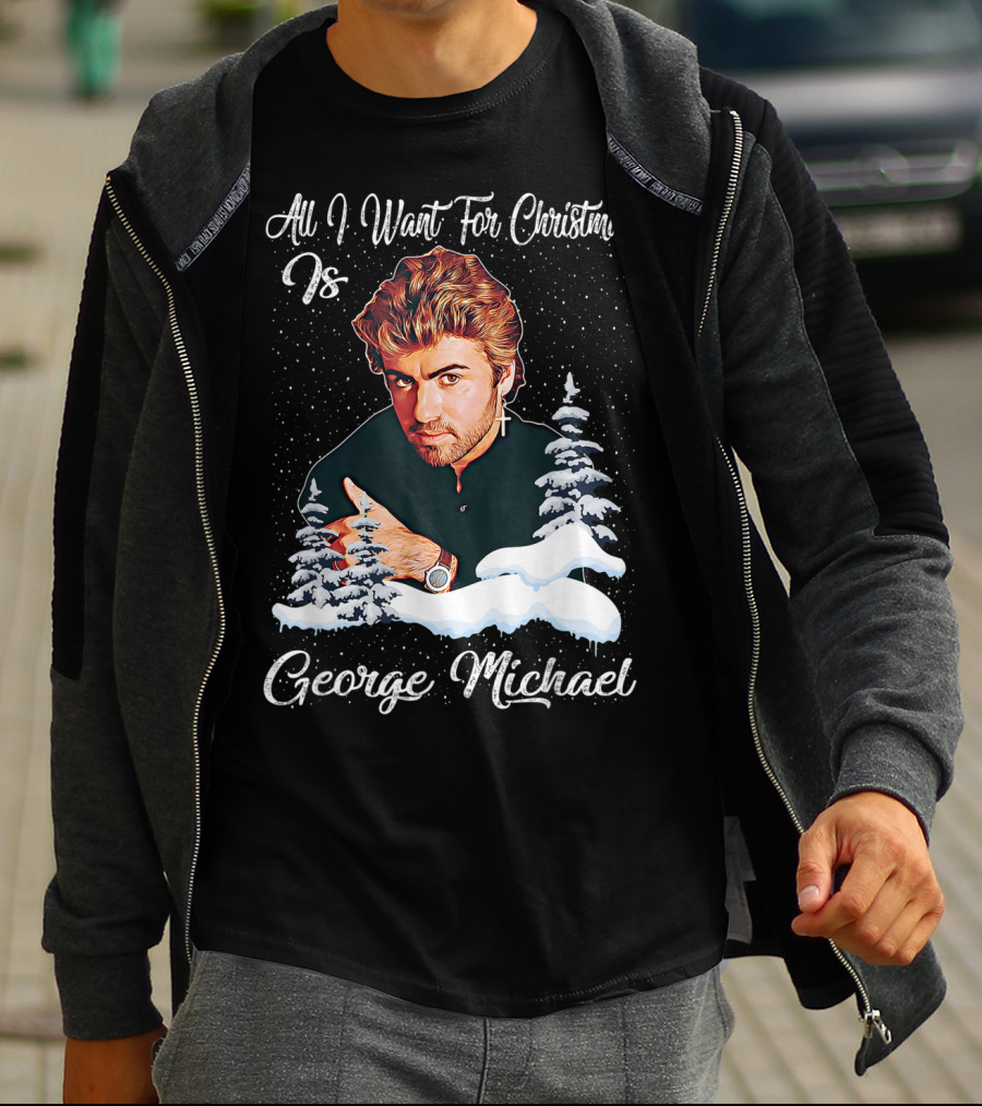 All I Want For Christmas Is George Michael Retro Love T-Shirt