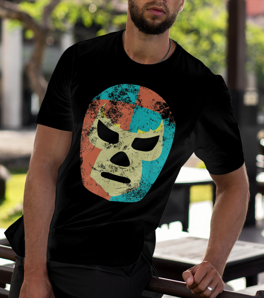 Retro Mexican Lucha Libre Wrestling Mask T-Shirt