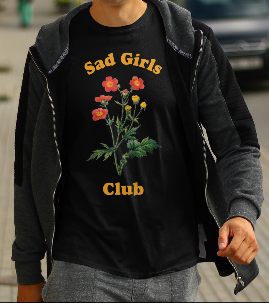 Sad Girls Club Wildflower Aesthetic T-Shirt