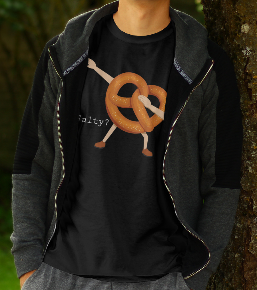 Salty Dabbing Pretzel Funny Foodie Baker T-Shirt