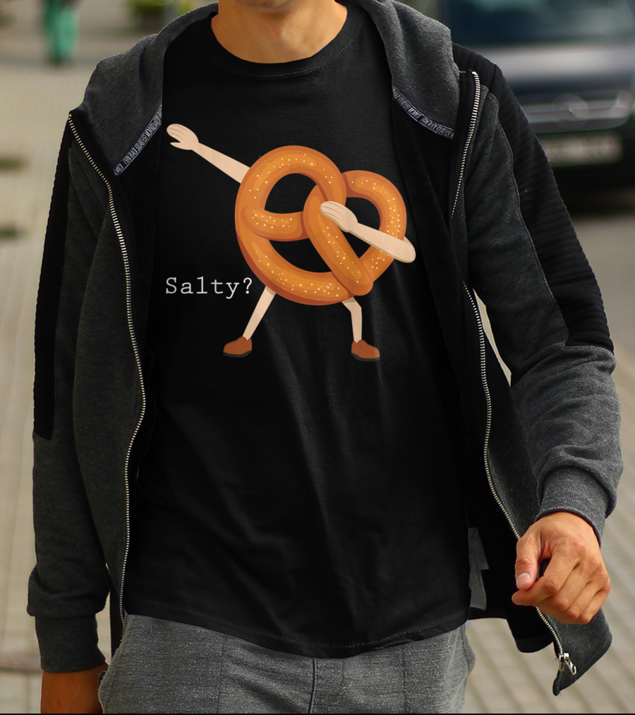 Salty Dabbing Pretzel Funny Foodie Baker T-Shirt