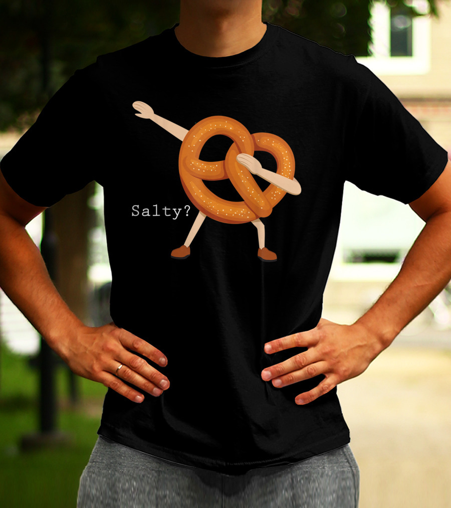 Salty Dabbing Pretzel Funny Foodie Baker T-Shirt