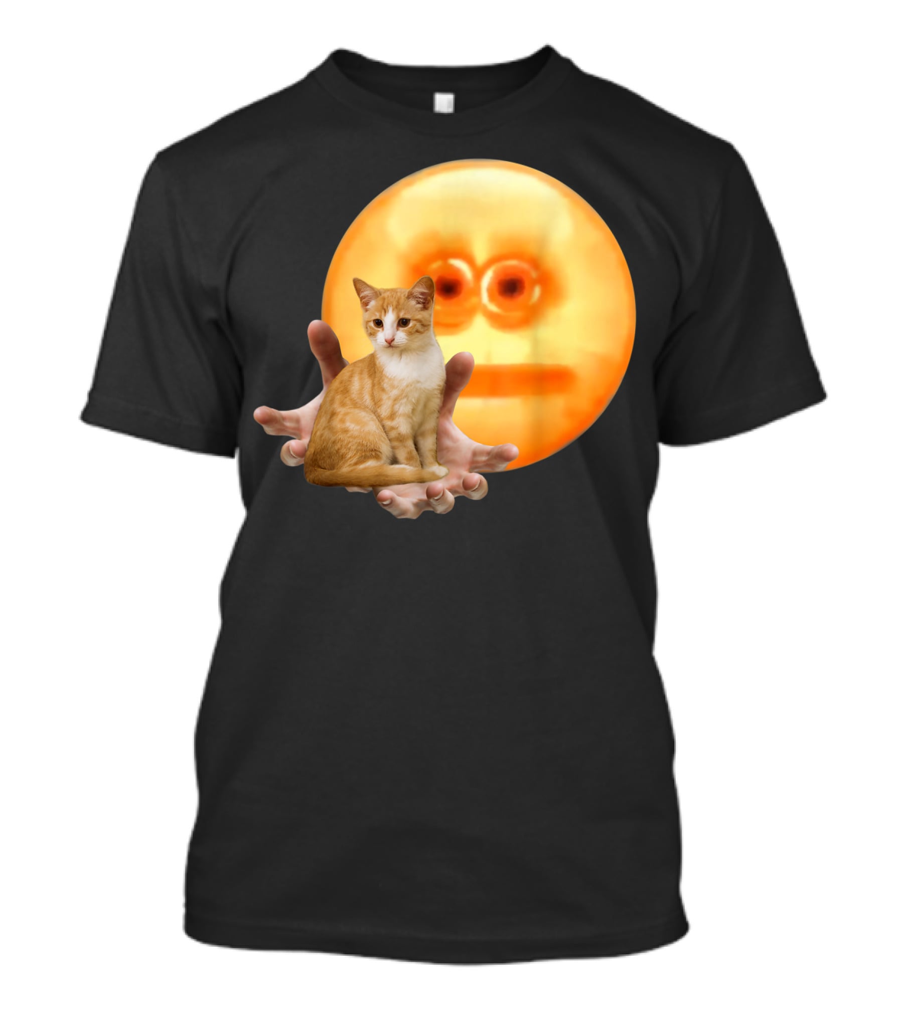 Screen Reaching Emoji Cat Meme Dank T-Shirt