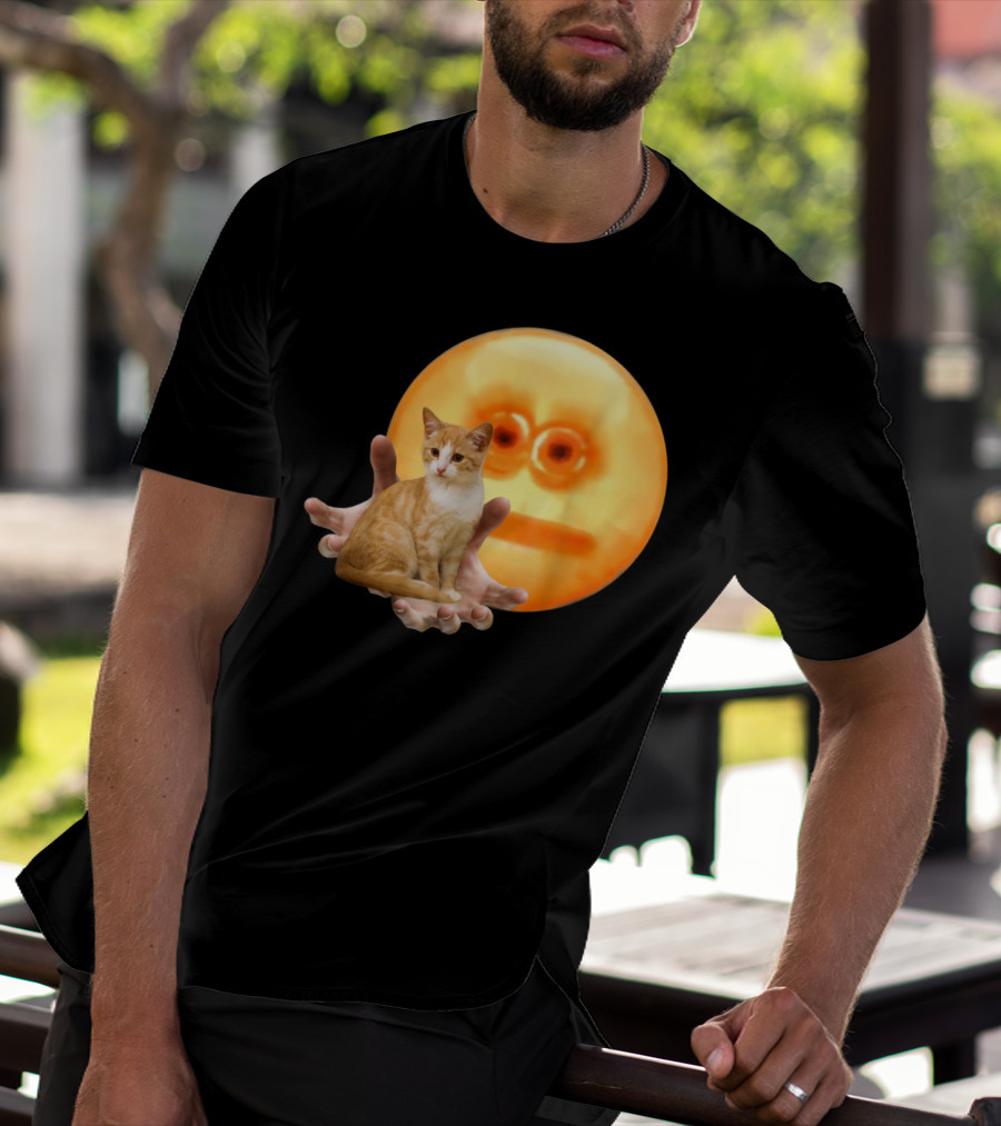 Screen Reaching Emoji Cat Meme Dank T-Shirt