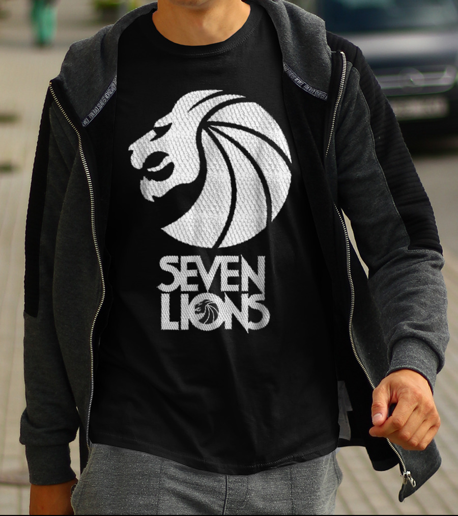 Seven Lions Iconic Logo Lion Head T-Shirt