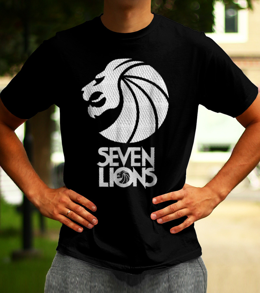 Seven Lions Iconic Logo Lion Head T-Shirt