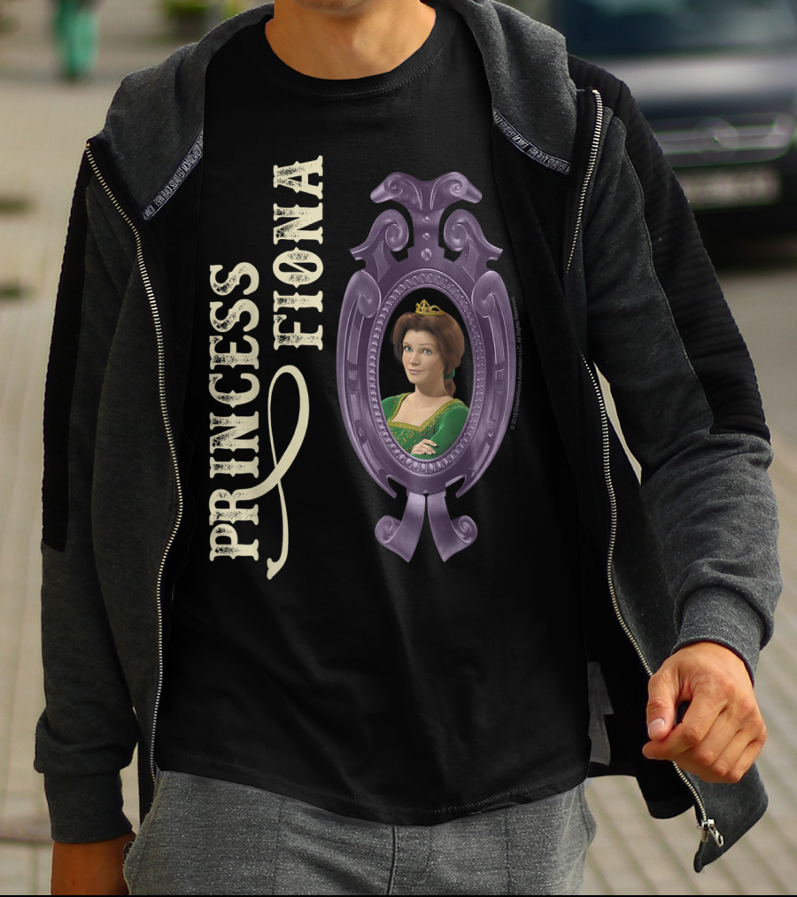 Shrek Princess Fiona In Purple Mirror Reflection T-Shirt