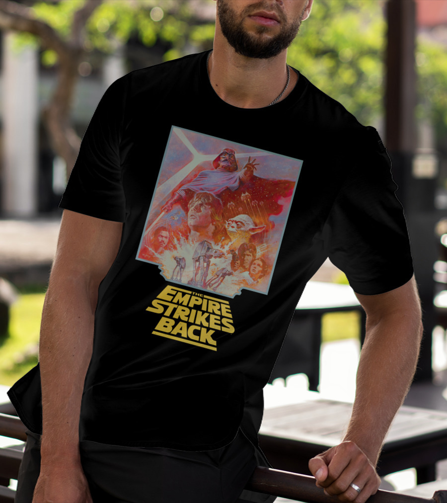 Star Wars The Empire Strikes Back Darth Vader Luke Skywalker Yoda AT-AT Walkers T-Shirt