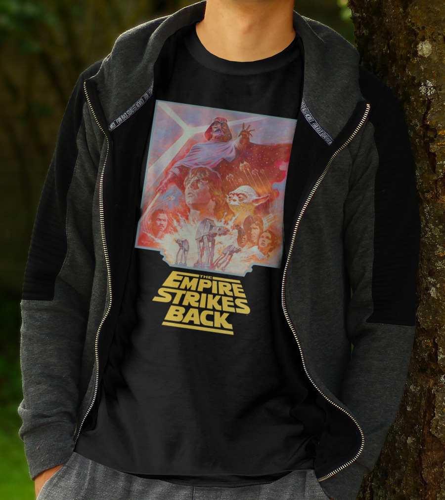 Star Wars The Empire Strikes Back Darth Vader Luke Skywalker Yoda AT-AT Walkers T-Shirt