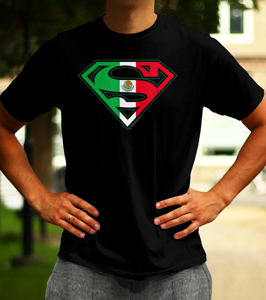 Superman Mexican Flag Emblem T-Shirt