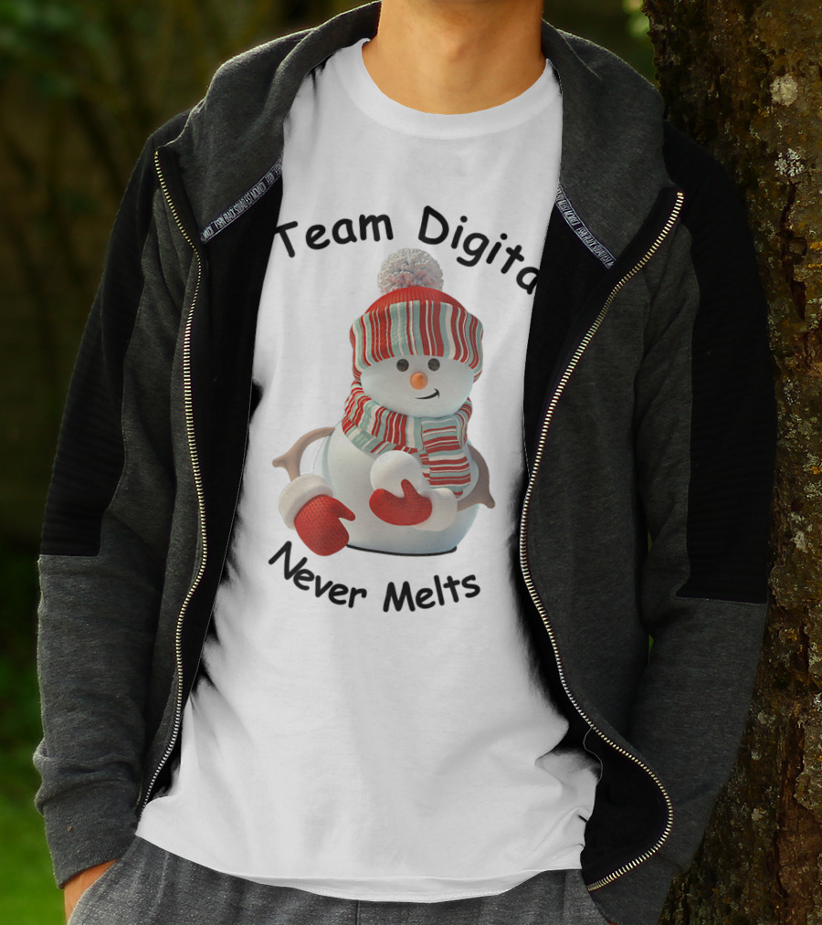 Team Digital Snowman Never Melts T-Shirt