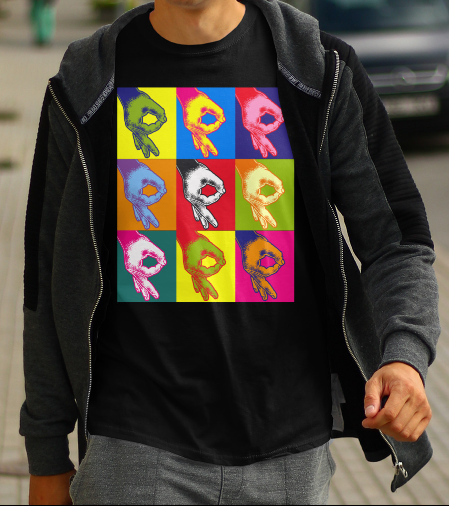 The Circle Game X9 Pop Art Style Hands Multicolor Block T-Shirt