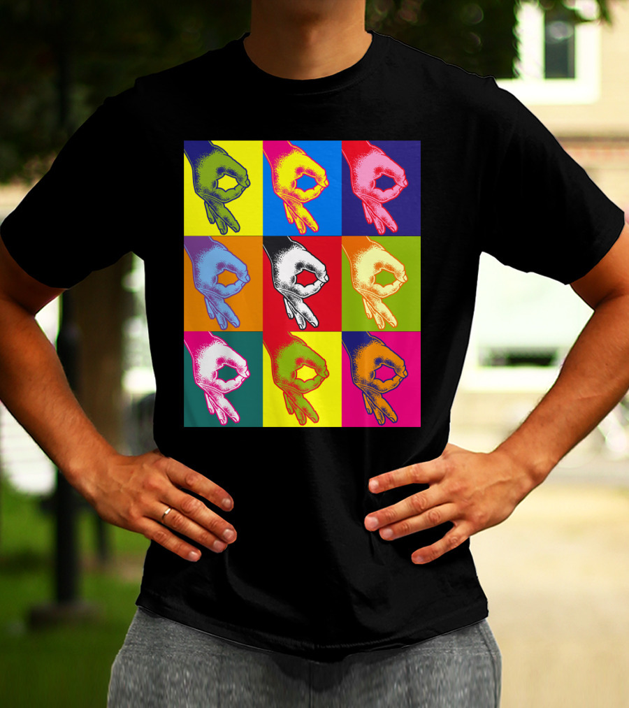 The Circle Game X9 Pop Art Style Hands Multicolor Block T-Shirt