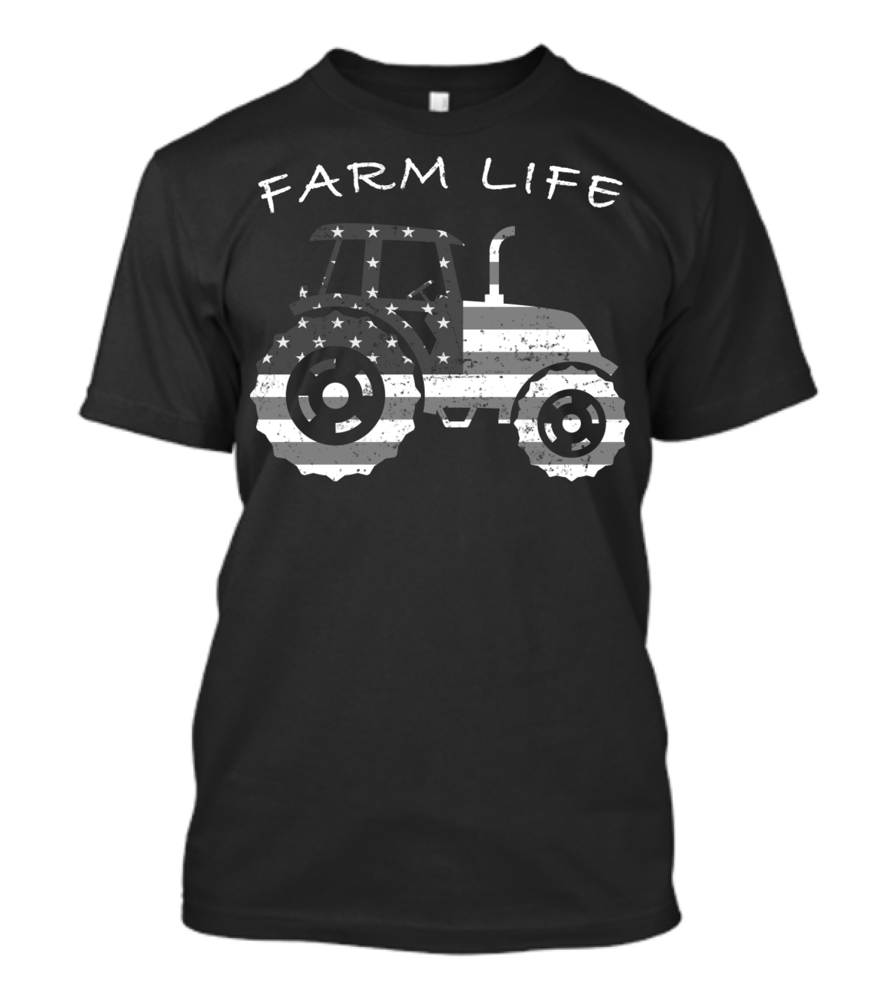 Farm Life Tractor American Flag Farmer T-Shirt