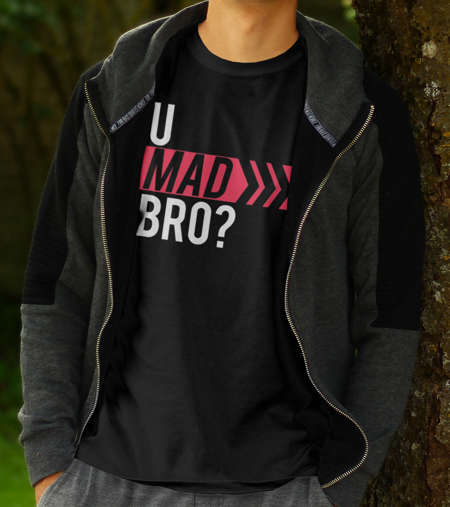 U Mad Bro Bold Red Arrows T-Shirt
