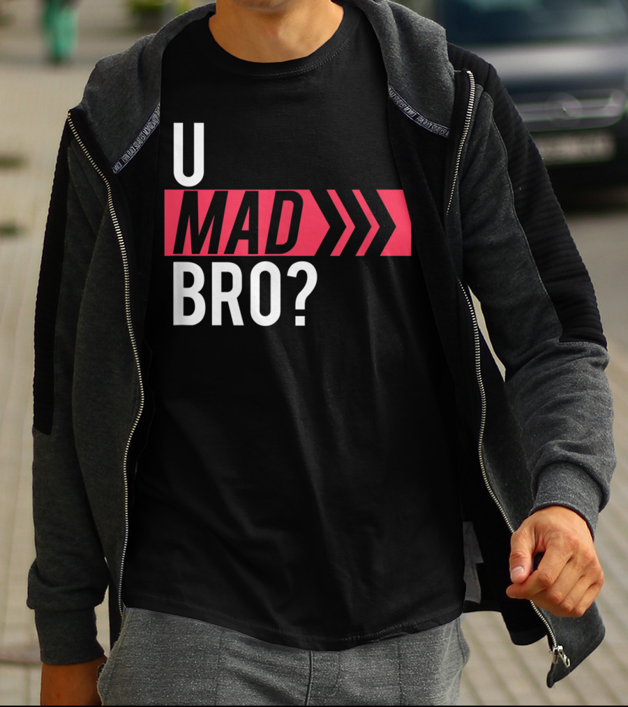 U Mad Bro Bold Red Arrows T-Shirt