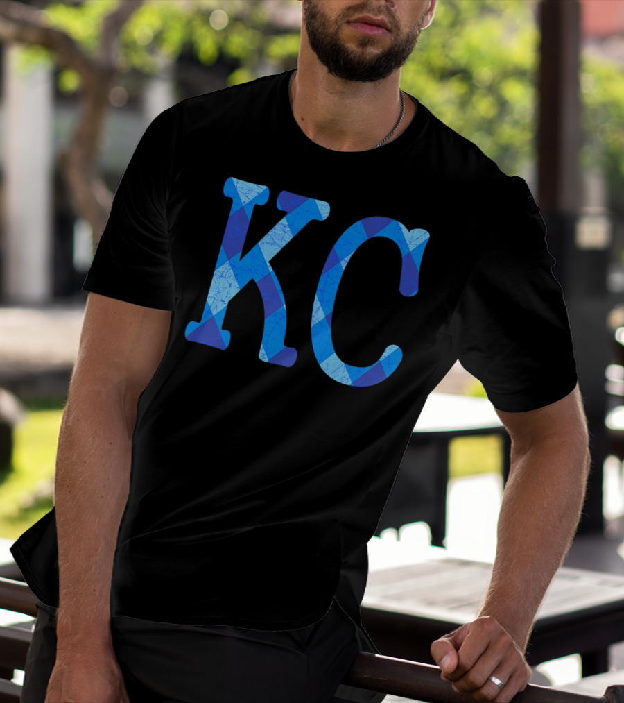 Vintage Royal Blue KC Kansas City Fan Gear T-Shirt
