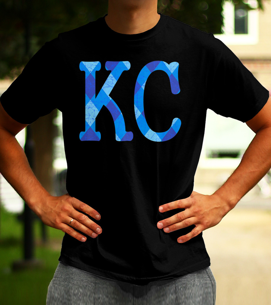 Vintage Royal Blue KC Kansas City Fan Gear T-Shirt