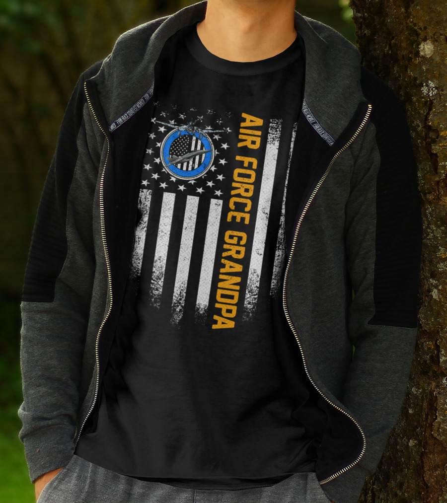 Vintage USA Air Force Grandpa Proud America T-Shirt