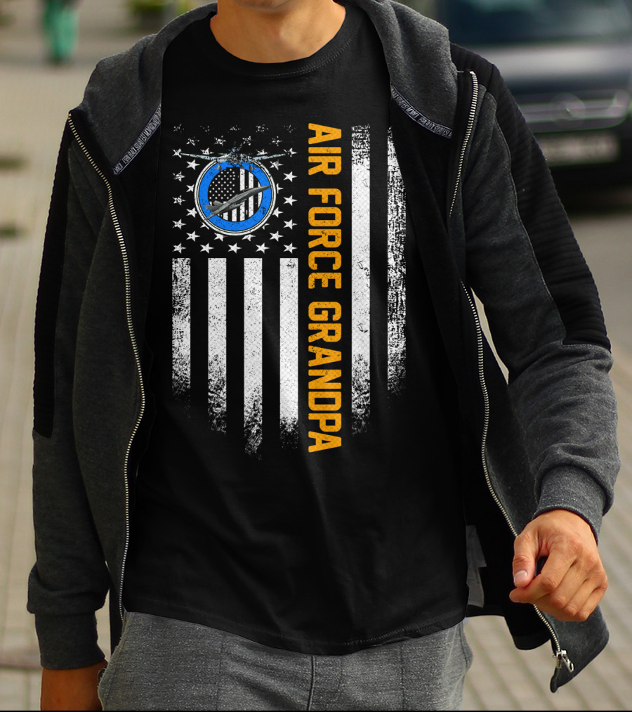 Vintage USA Air Force Grandpa Proud America T-Shirt