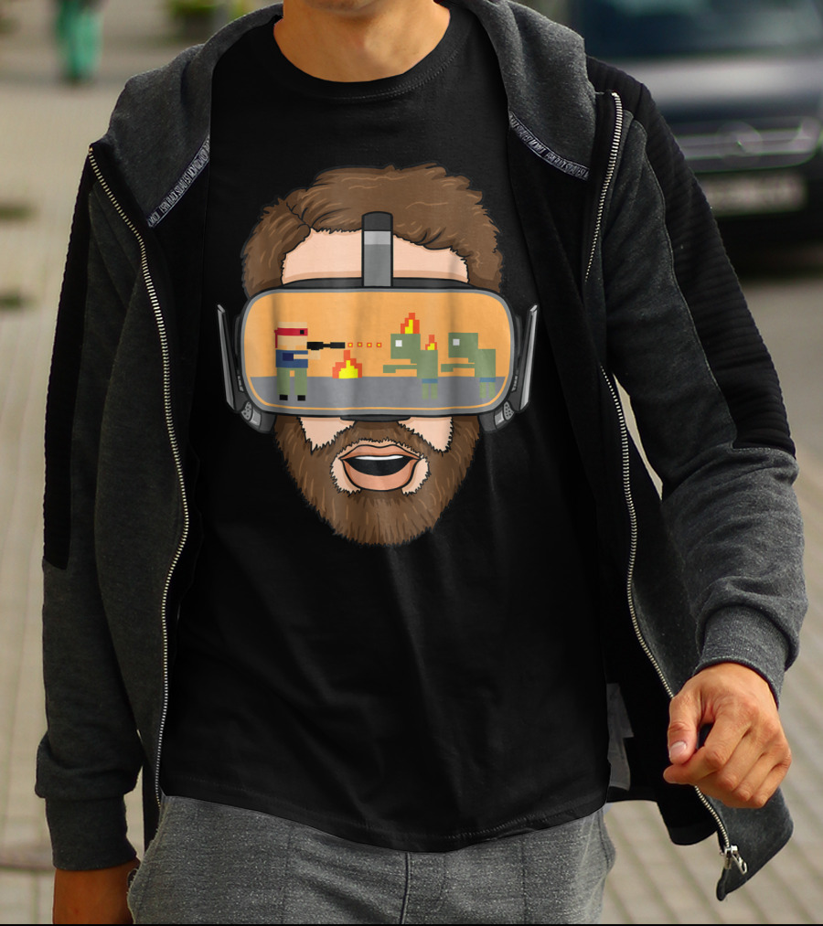 Virtual Reality Pixelated Adventure Inside Headset T-Shirt