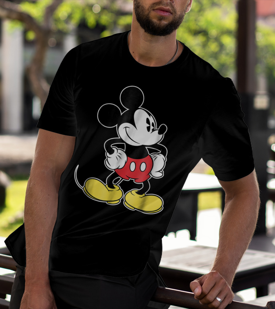 Disney Classic Mickey Mouse Iconic Red Shorts And Yellow Shoes T-Shirt