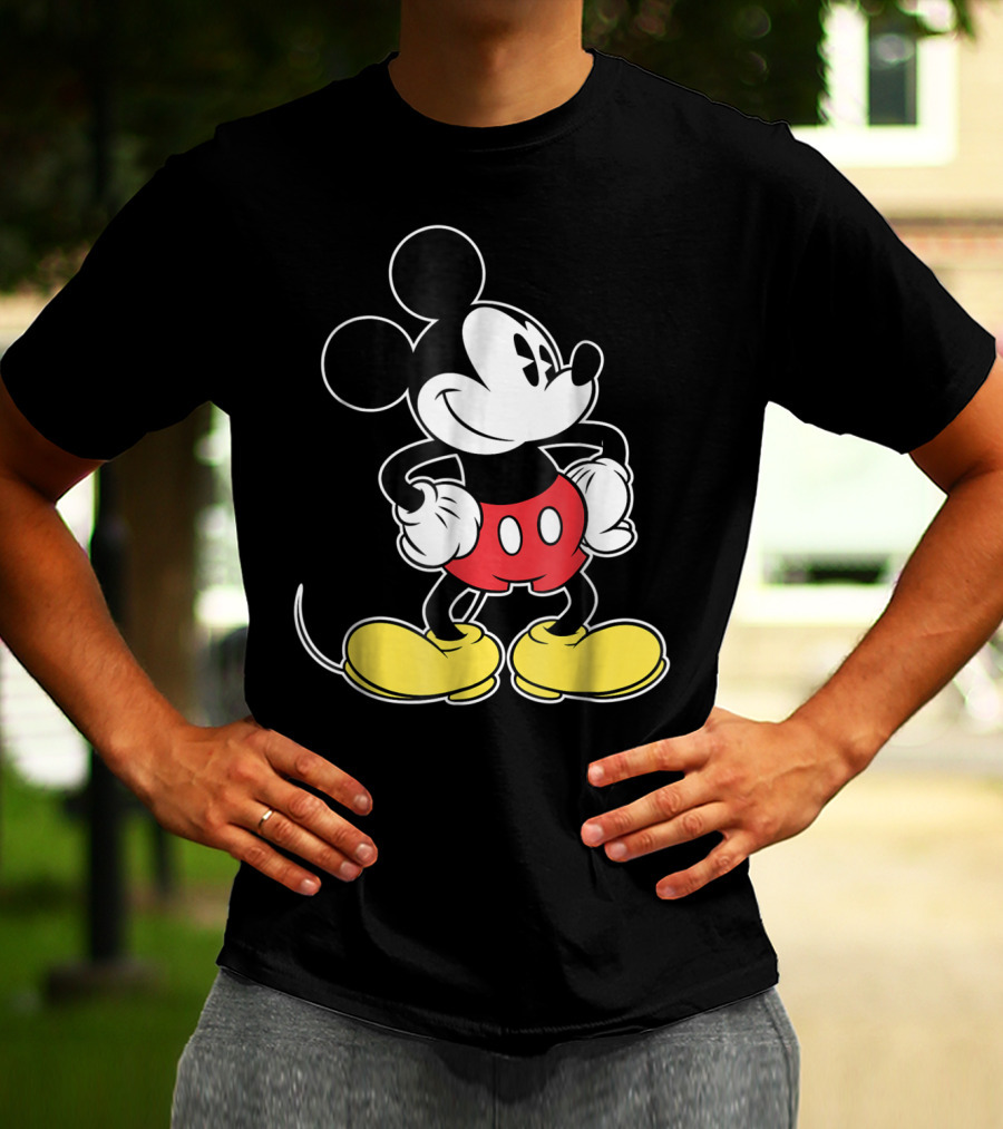 Disney Classic Mickey Mouse Iconic Red Shorts And Yellow Shoes T-Shirt