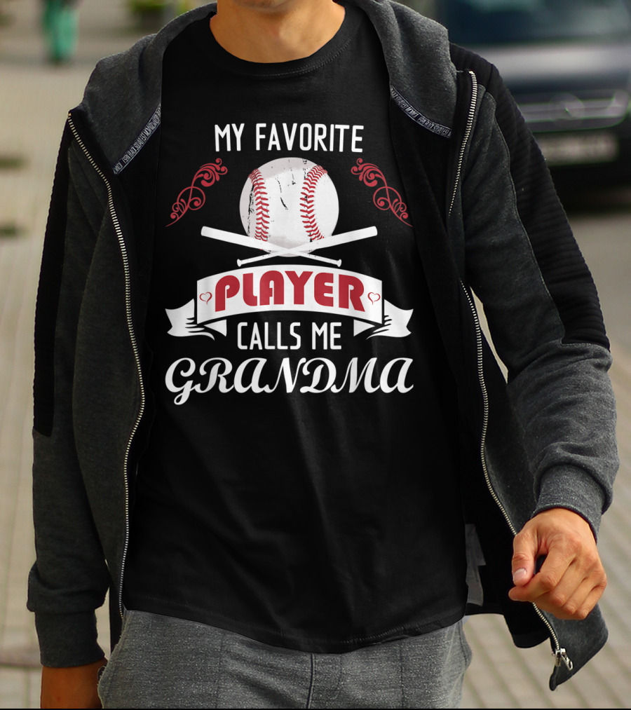 My Favorite Player Baseball Grandma T-Shirt