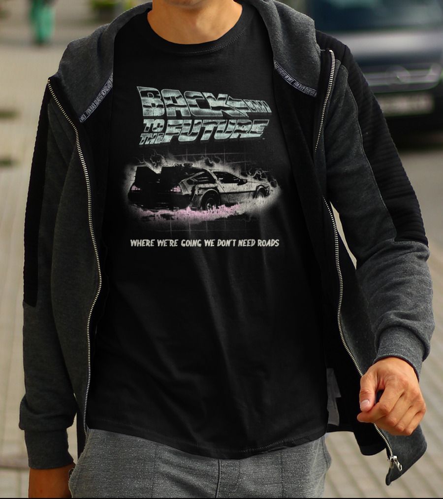 Back To The Future Where We're Going We Don't Need Roads T-Shirt