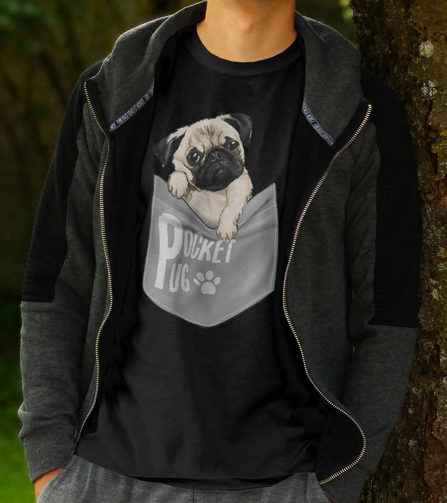 Pocket Pug Funny Cute Dog Pug T-Shirt