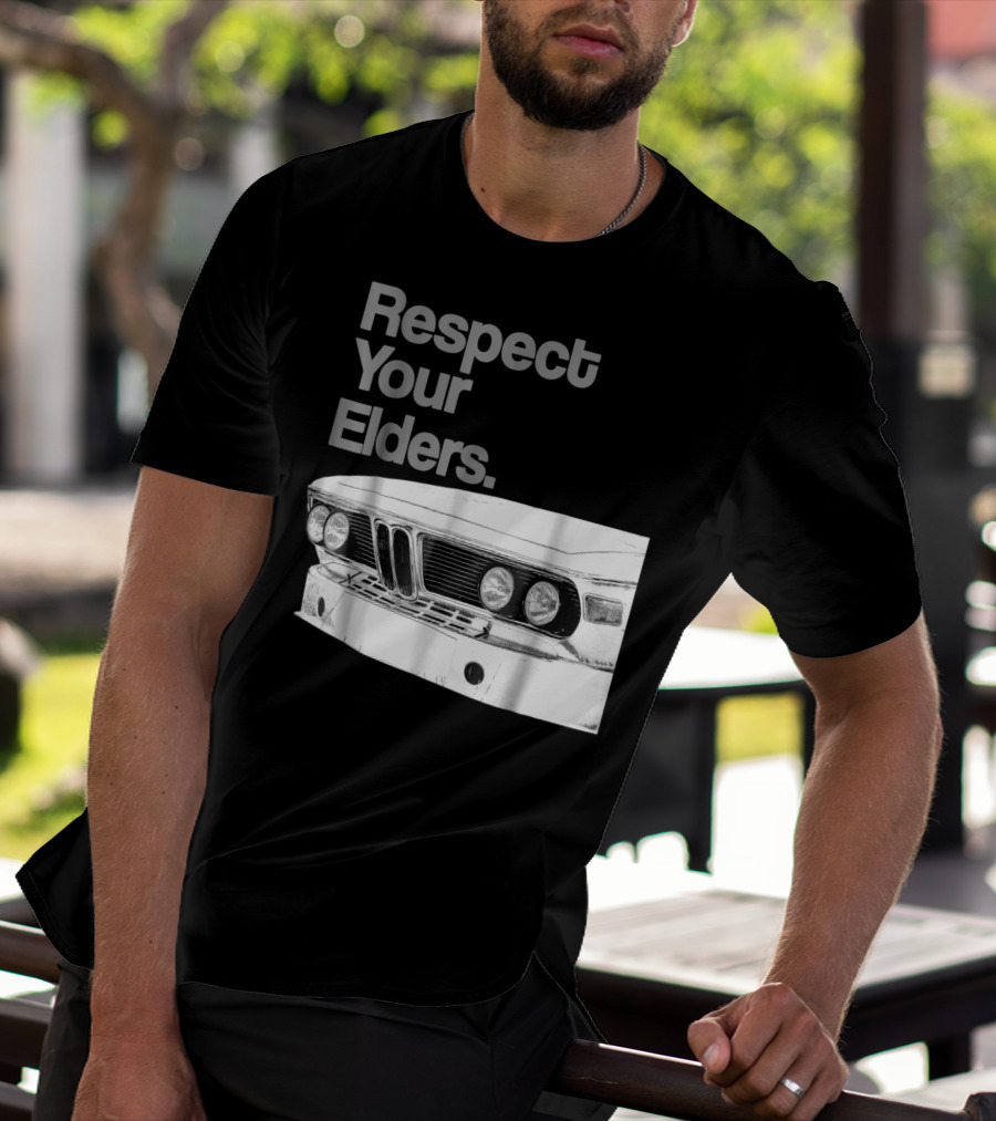 Respect Your Elders Vintage Euro Car Front Grille T-Shirt