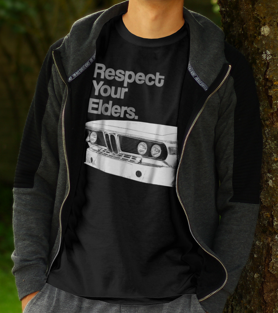 Respect Your Elders Vintage Euro Car Front Grille T-Shirt